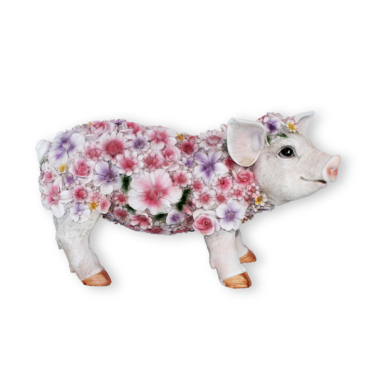 Schweine Figur stehend Blumenschwein Deko Ferkel stehend Deko Schwein