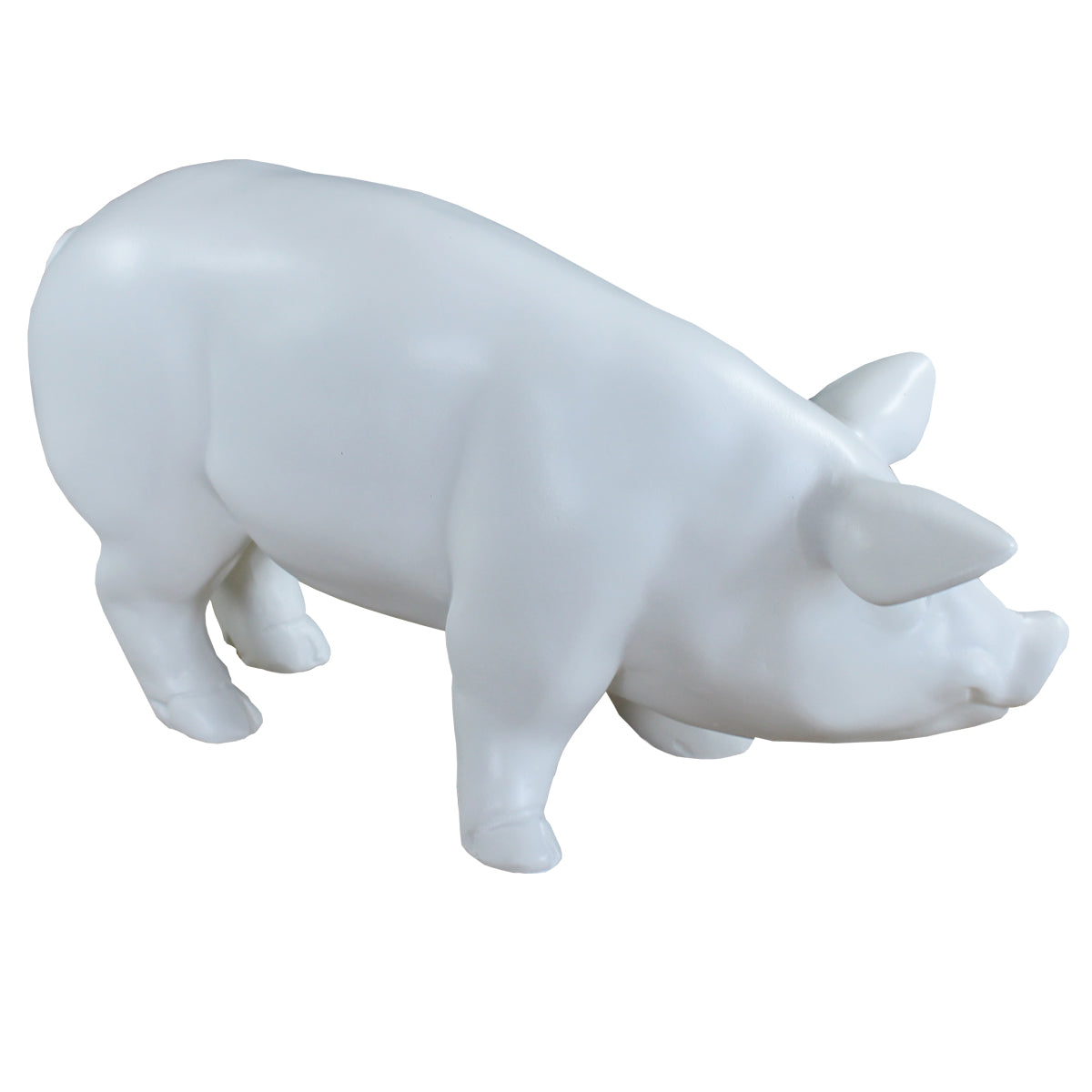 Schwein Figur stylisches Deko Schwein in weiß Schwein Dekofigur