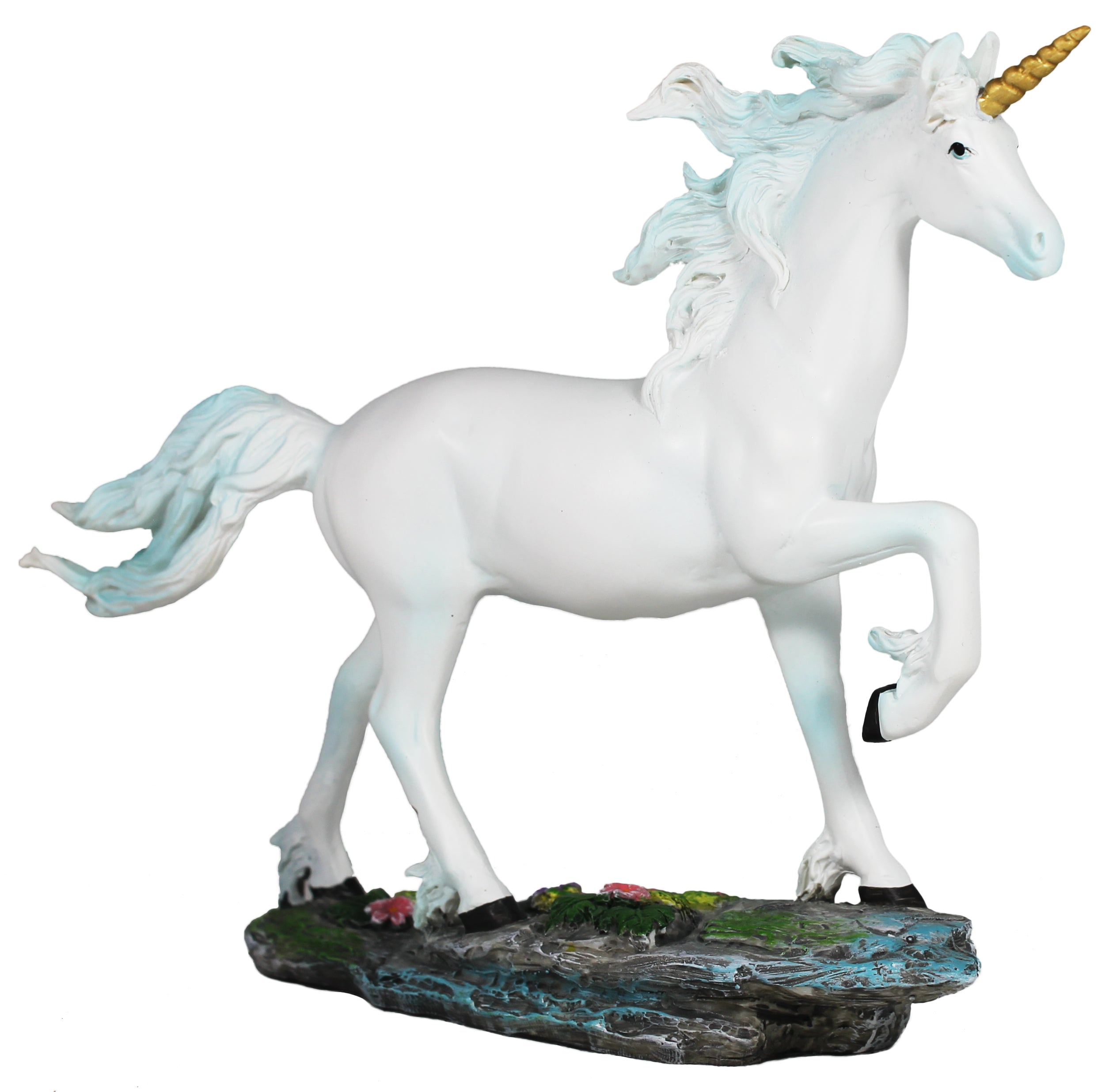 Dekofigur Einhorn Pferd weiß Tierdeko Hengst Stute Dekoration
