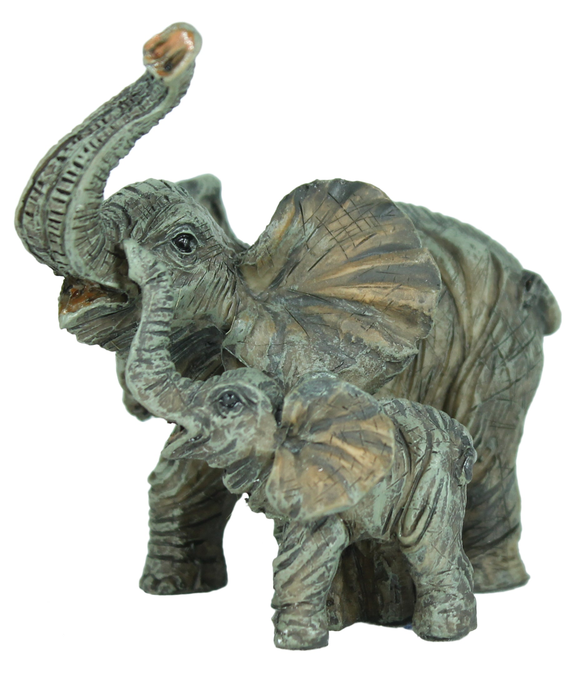 Dekofigur 5er Set Elefant Elefantenfamilie Glücks-Elefant Garten Dekoration