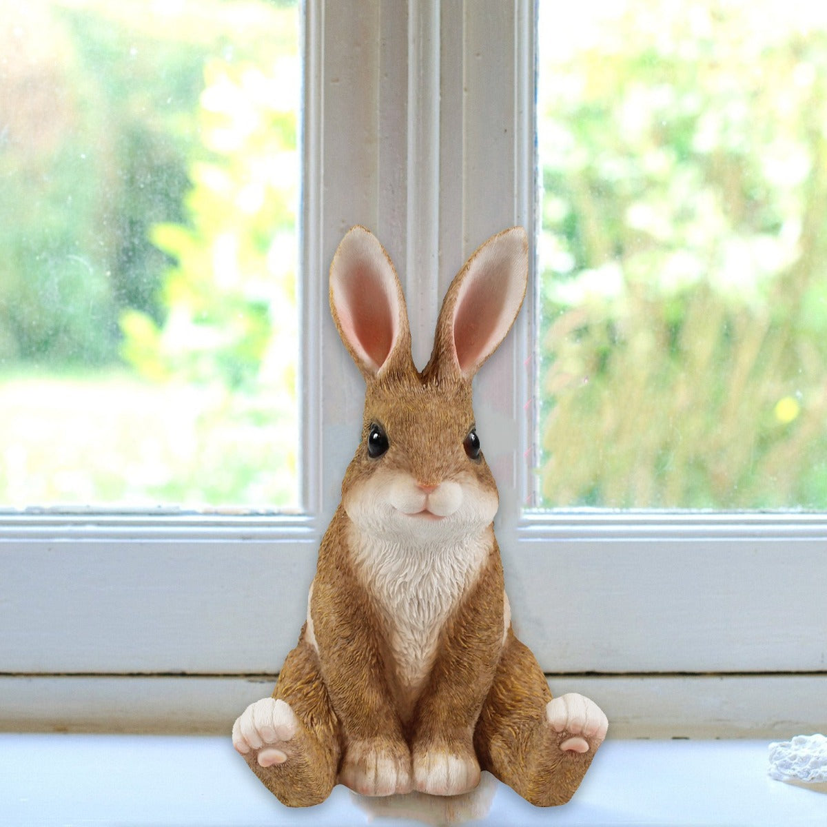 Deko Osterhase Hasenfigur Hase "Theo sitzend" Osterhasen Deko Hasen Deko - lebensecht wirkend