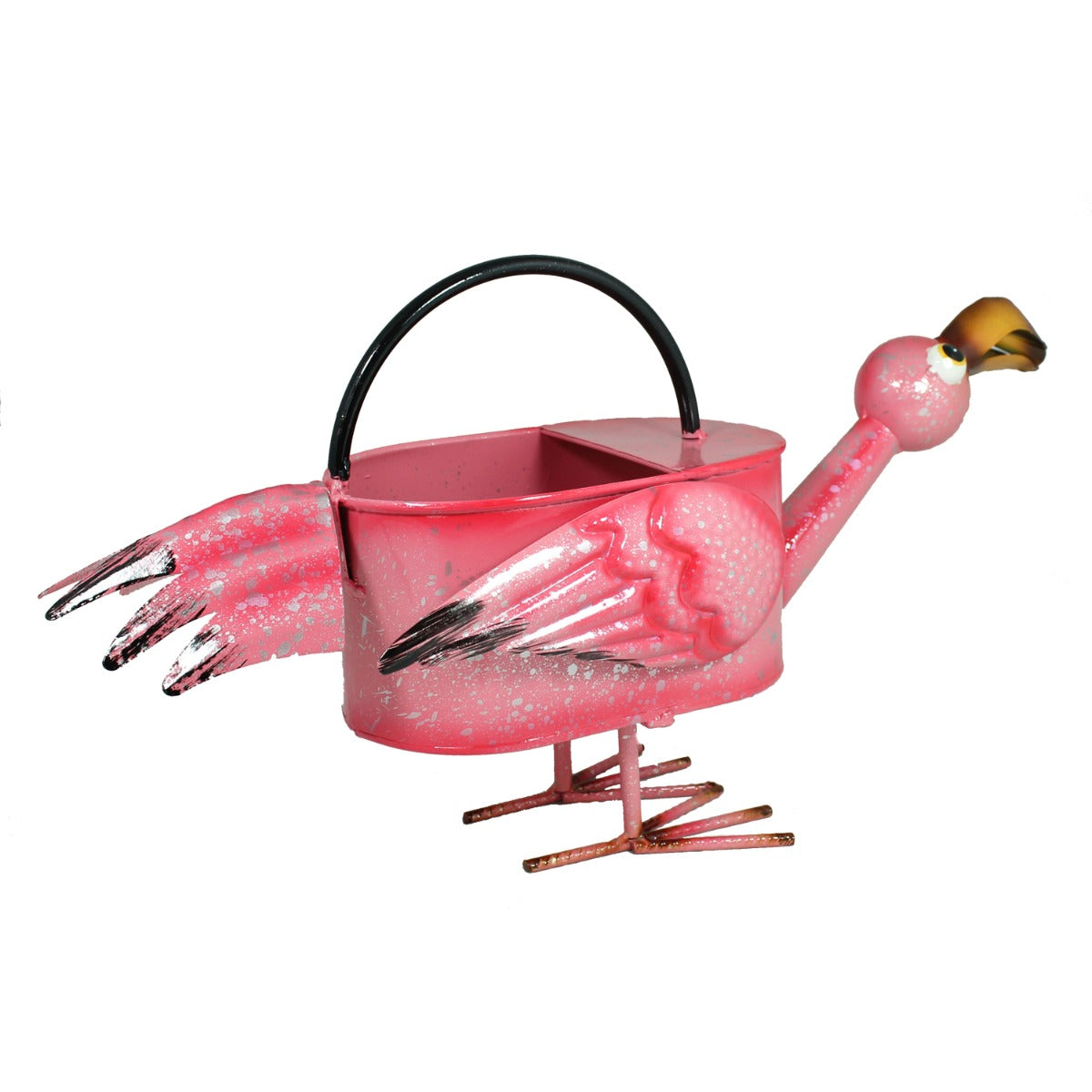 Gießkanne Metall Flamingo 1,5 l Gießkanne dekorativ Metallgießkanne