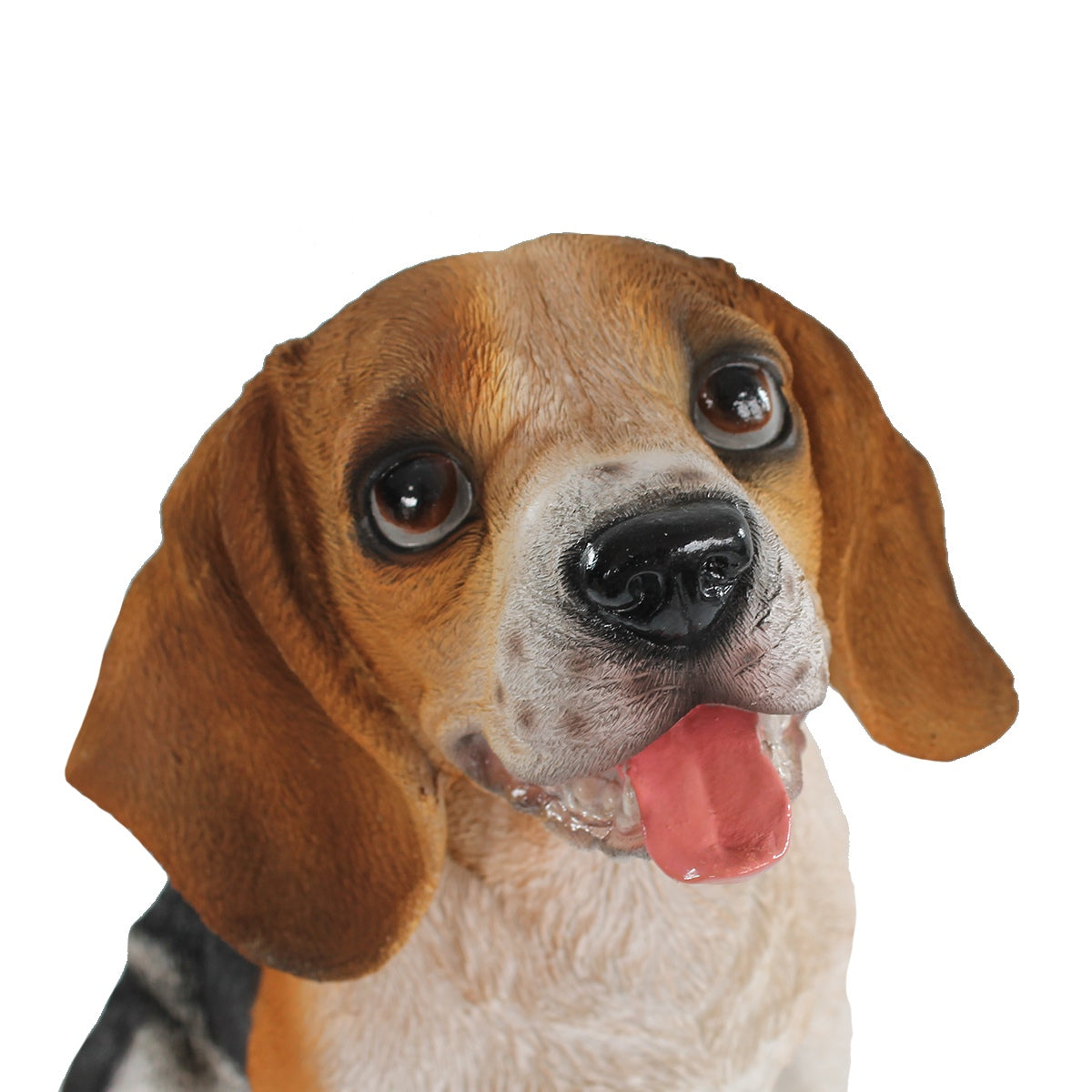 Beagle Figur sitzend Hundefigur lebensecht Hundefiguren für den Garten