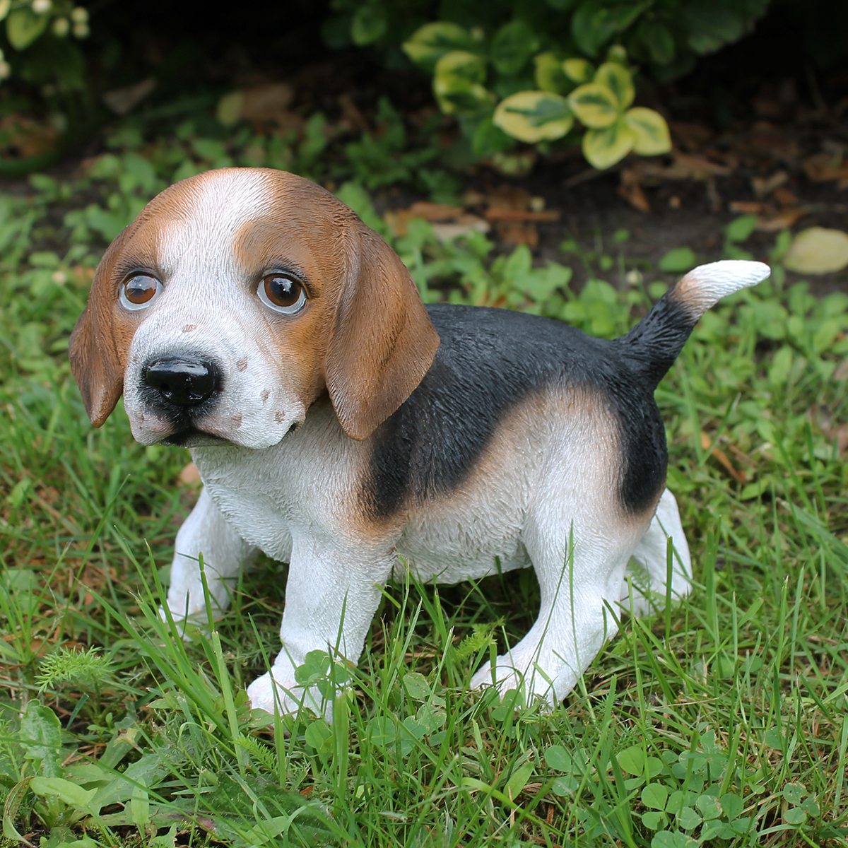 Beagle Figur stehend Hundefigur lebensecht Deko Hundefigur