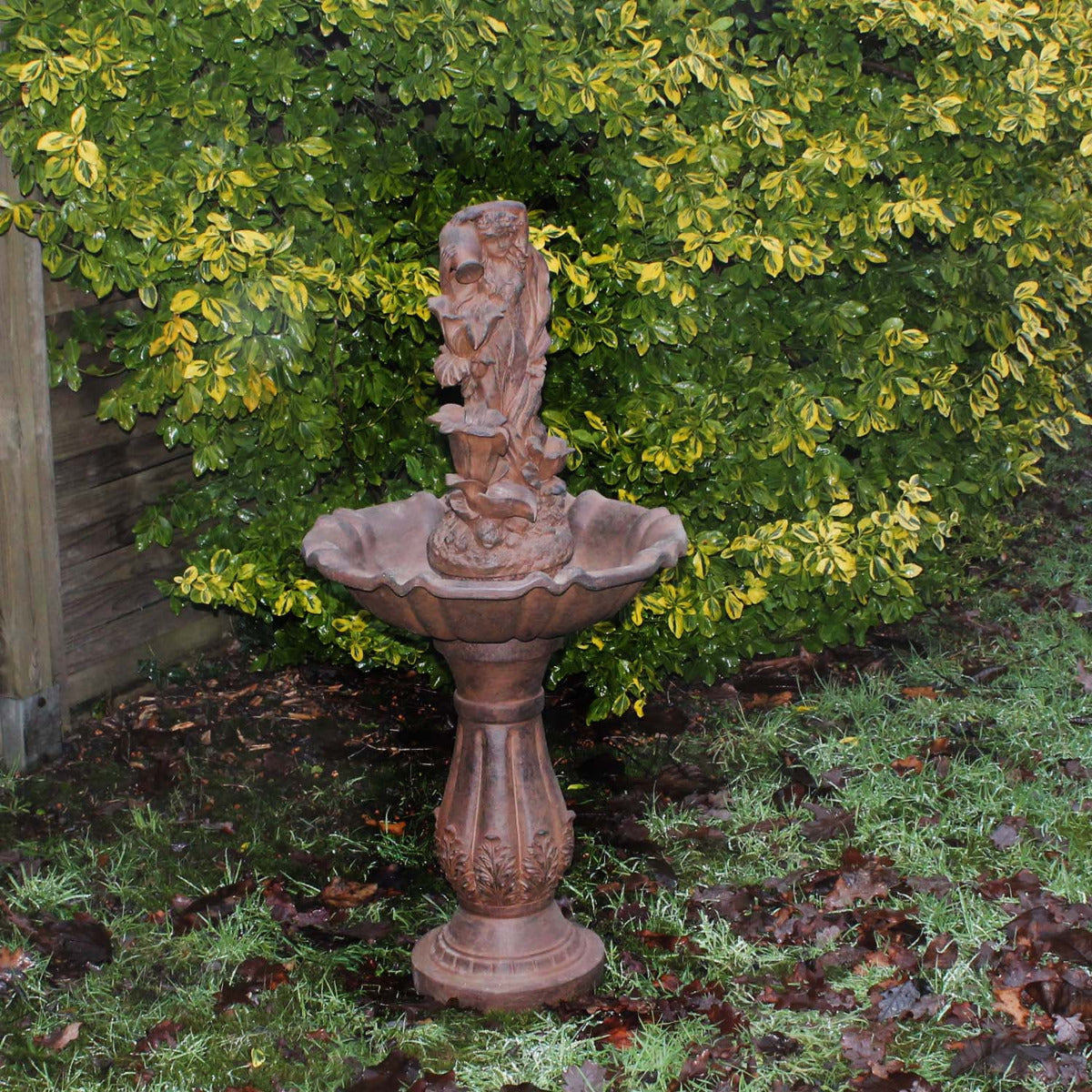 Gartenbrunnen Rostoptik FLORA 105 cm Zierbrunnen Wasserspiel
