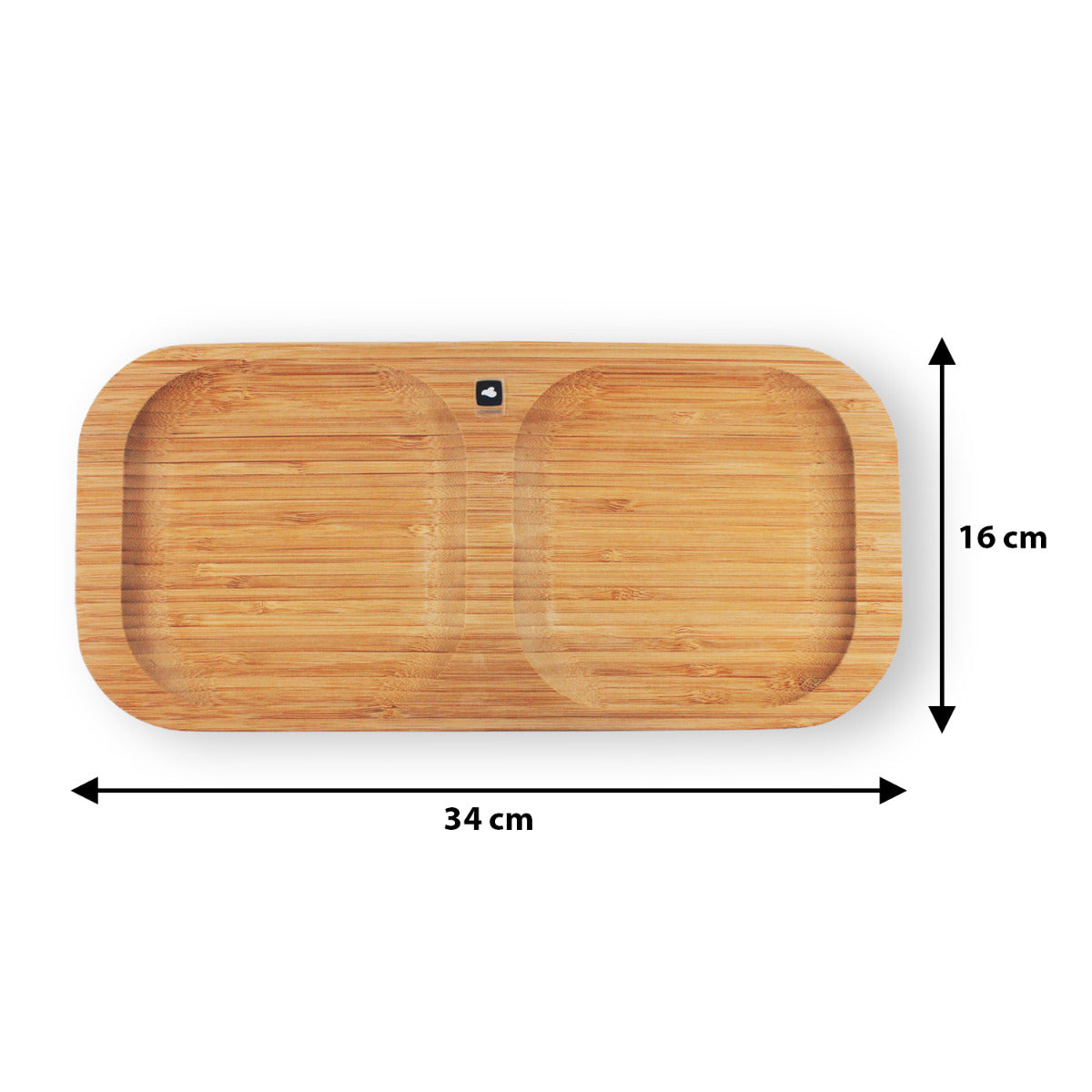 Leonardo Servierplatte Holz 34x16 cm GUSTO Buffetplatte Serviertablett aus natürlichem Bambus