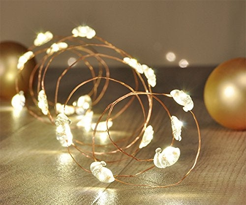 LED-Lichterkette Weihnachtsmann 5er Set à 20 Leuchten warmweiß Tisch Weihnachtsdeko Innenraum Weihnachtsbeleuchtung
