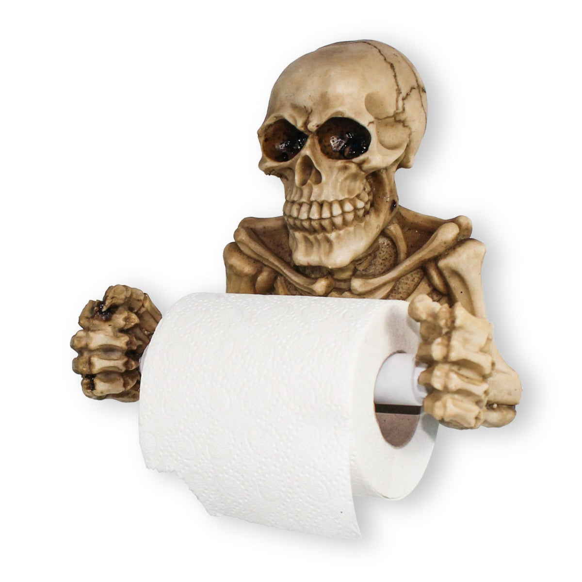 Toilettenpapierhalter Totenkopf Skelett Abroller für Klopapierhalter WC Abroller