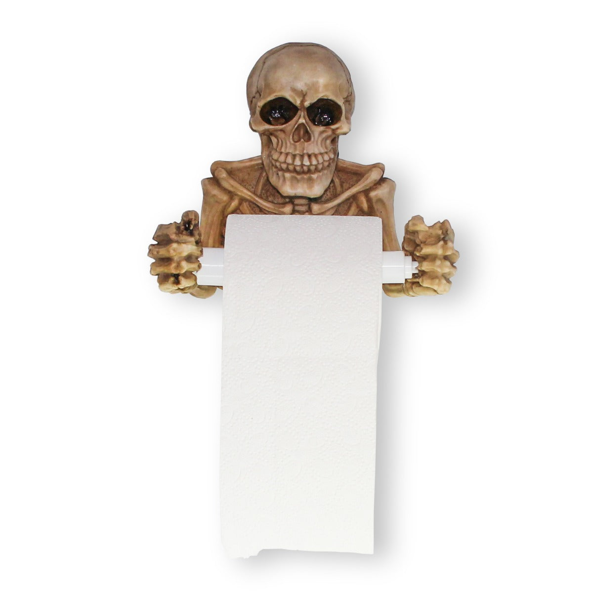 Aspinaworld Totenkopf-Toilettenpapierhalter – 19 Cm Hoch, Aus Kunstharz, Skurrile Deko Fürs Bad