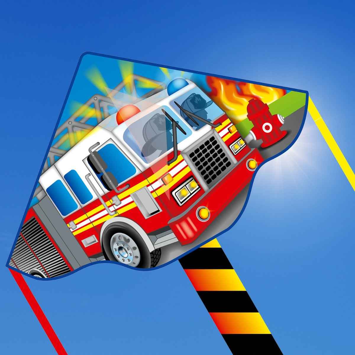 Kinderdrachen Einleiner Drachen HQ Simple Flyer Fire Truck 120 cm Flugdrache