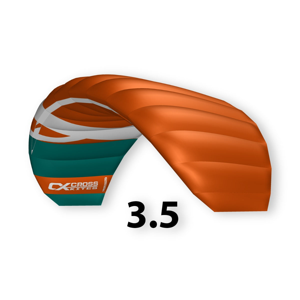 CrossKites Quattro 3.5 Orange Lenkmatte Vierleiner Lenkdrachen Kite Flugdrachen R2F