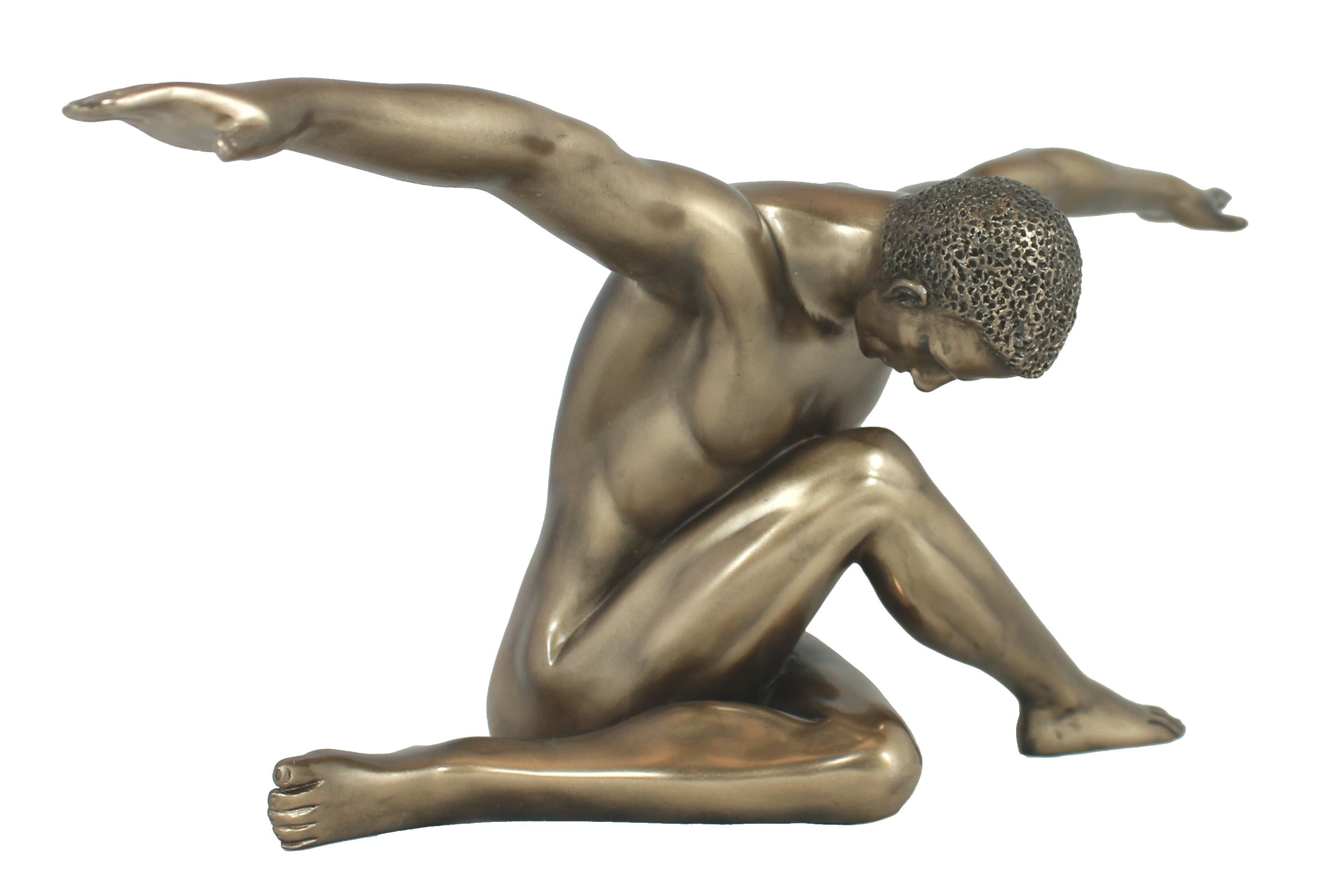 Dekofigur Körperkulturen Akt nackter Mann sitzend erotische Dekoration Nacktfigur