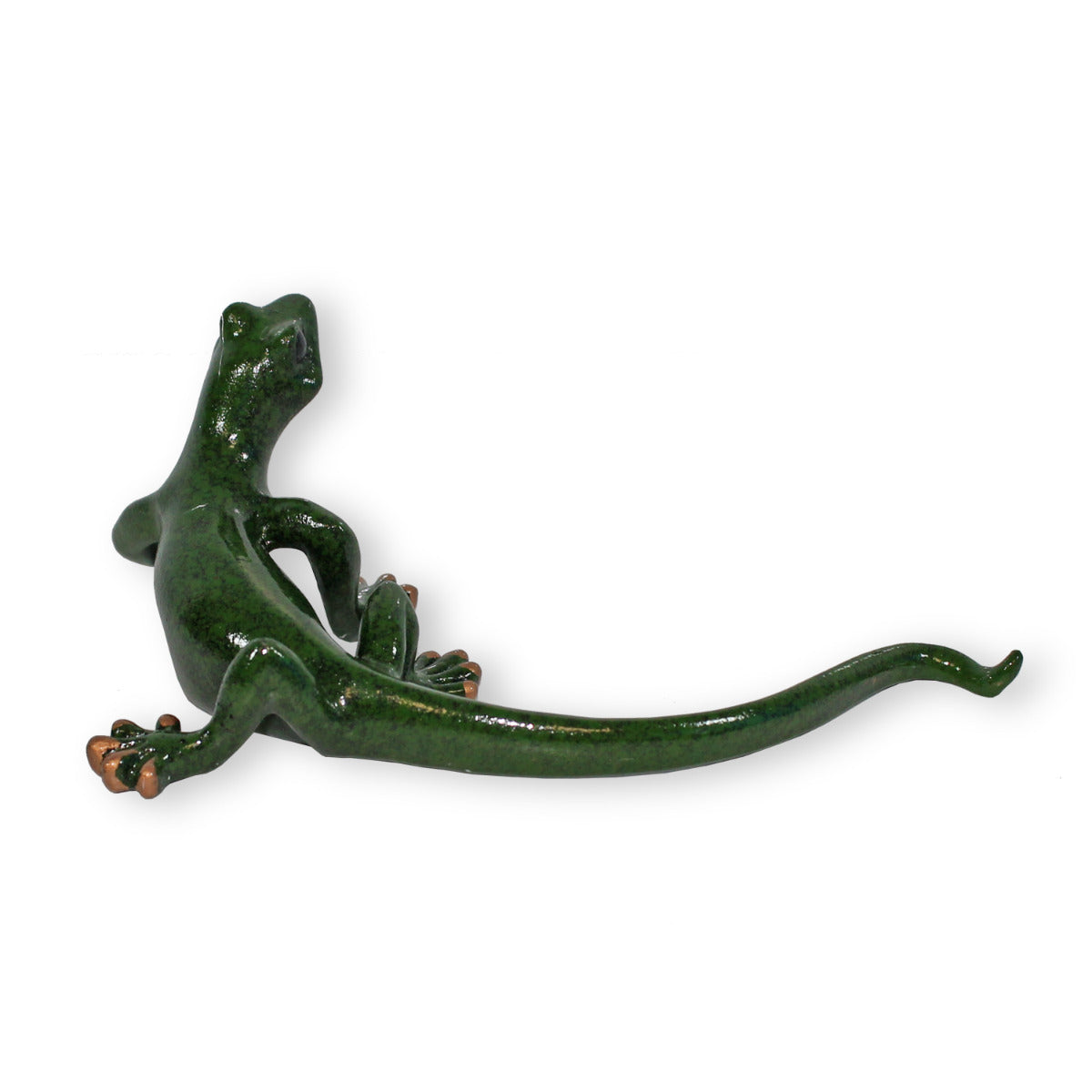 Deko Salamander Figur grüne Echse Tierfigur Reptil Figur Tierdeko