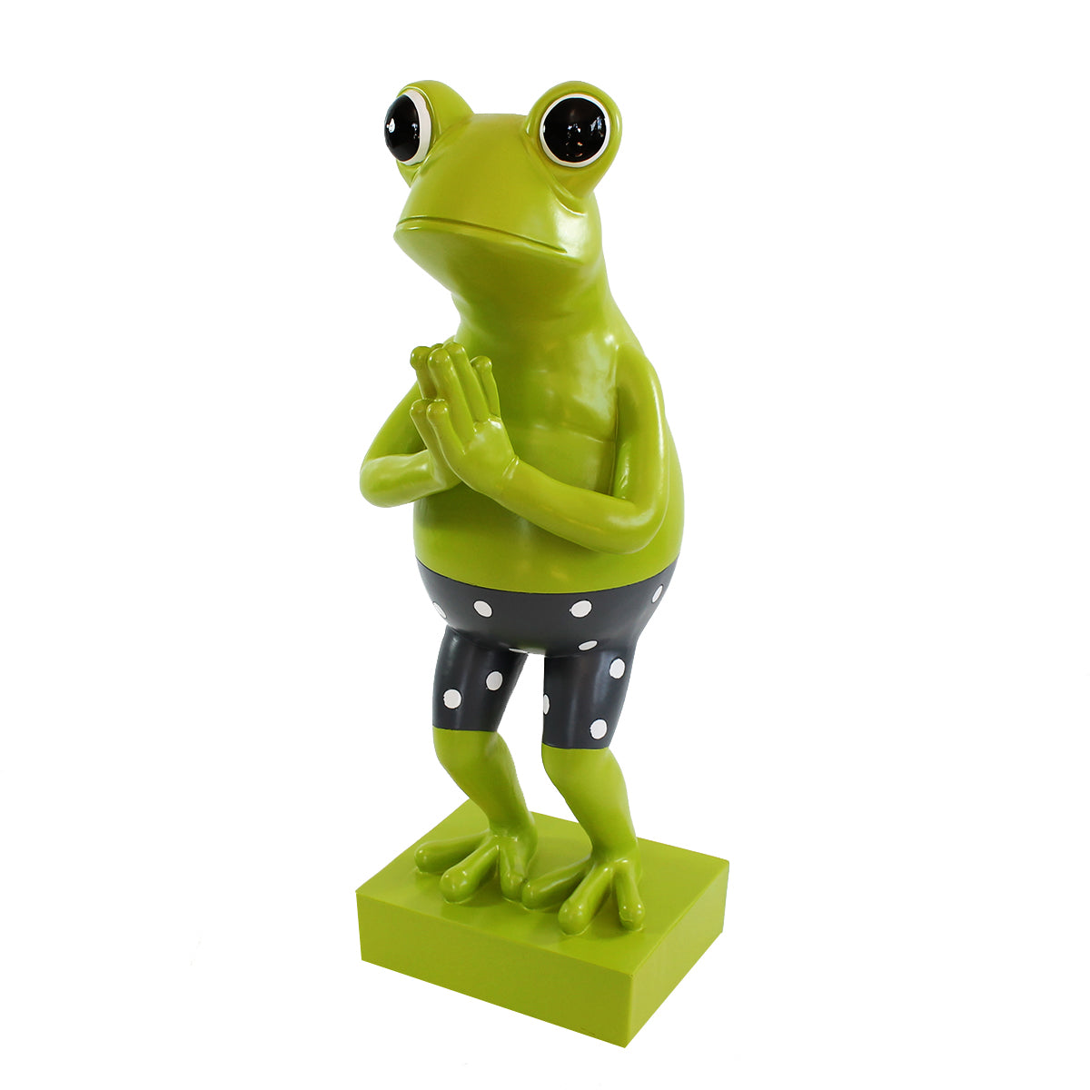 Frosch Dekofigur lustiger Badefrosch 43 cm grün Gartenfigur Frosch Froschfigur Pooldeko
