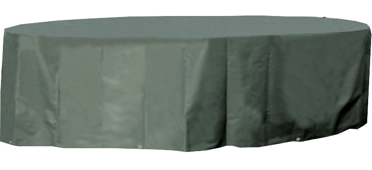 Schutzhülle Premium für Sitzgruppe Tisch und Stuhl grün rund 200x96cm Gartenmöbel