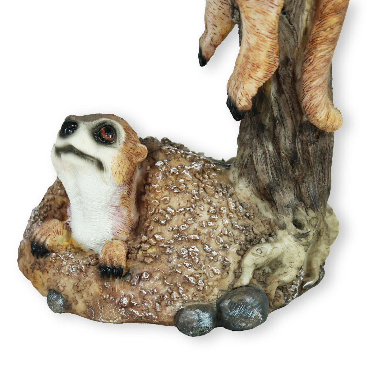 Erdmännchen Figur chillend Erdmännchen Gartenfigur Frettchen Deko abhängende Erdmännchen