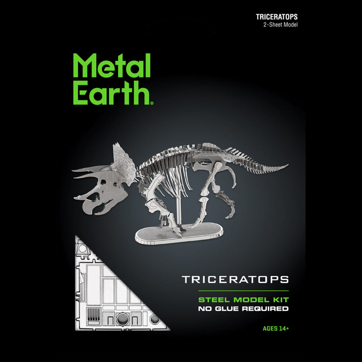 Metal Earth Triceratops Dinosaurier MMS101 3D Figur Metallbausatz