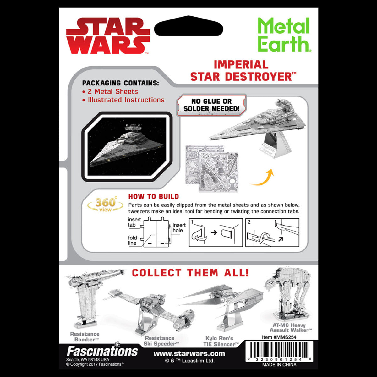 Metal Earth STAR WARS Star Destroyer Sternzerstörer MMS254 3D Figur Metallbausatz