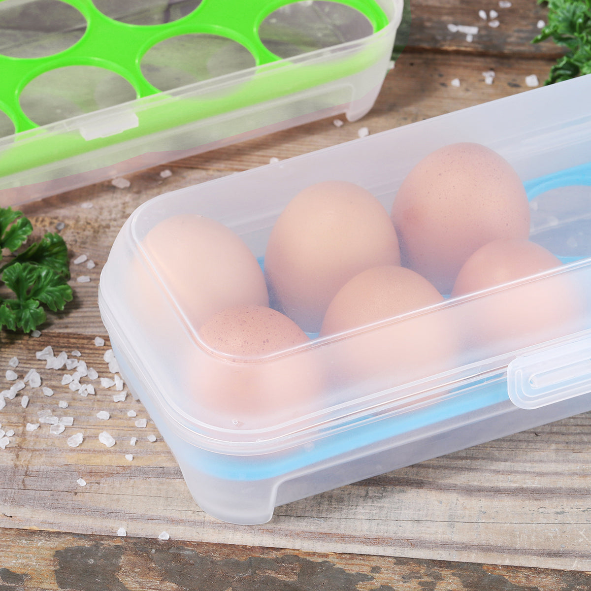 Eier Aufbewahrungsbox stapelbar Eiertransportbox für 10 Eier transparent