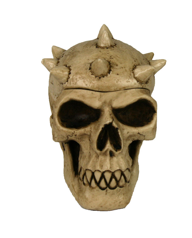 Dekofigur Totenschädel mit Stacheln Totenkopf Schädel Dekoration