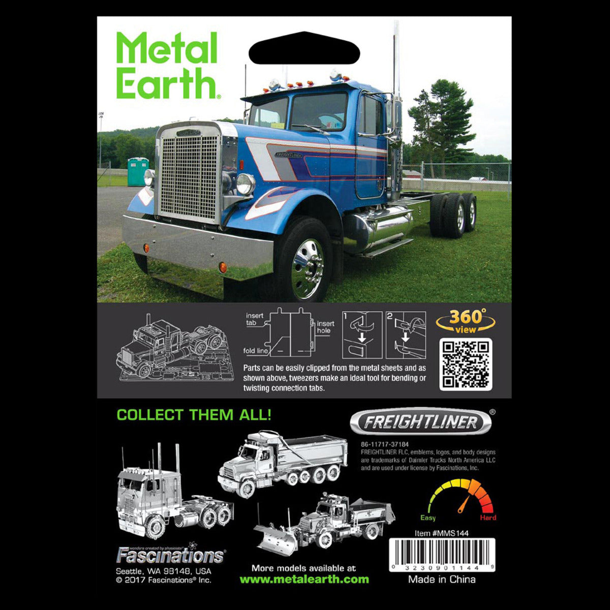 Metal Earth Metallbausätze MMS144 Freightliner - Long Nose Truck LKW Metall Modell