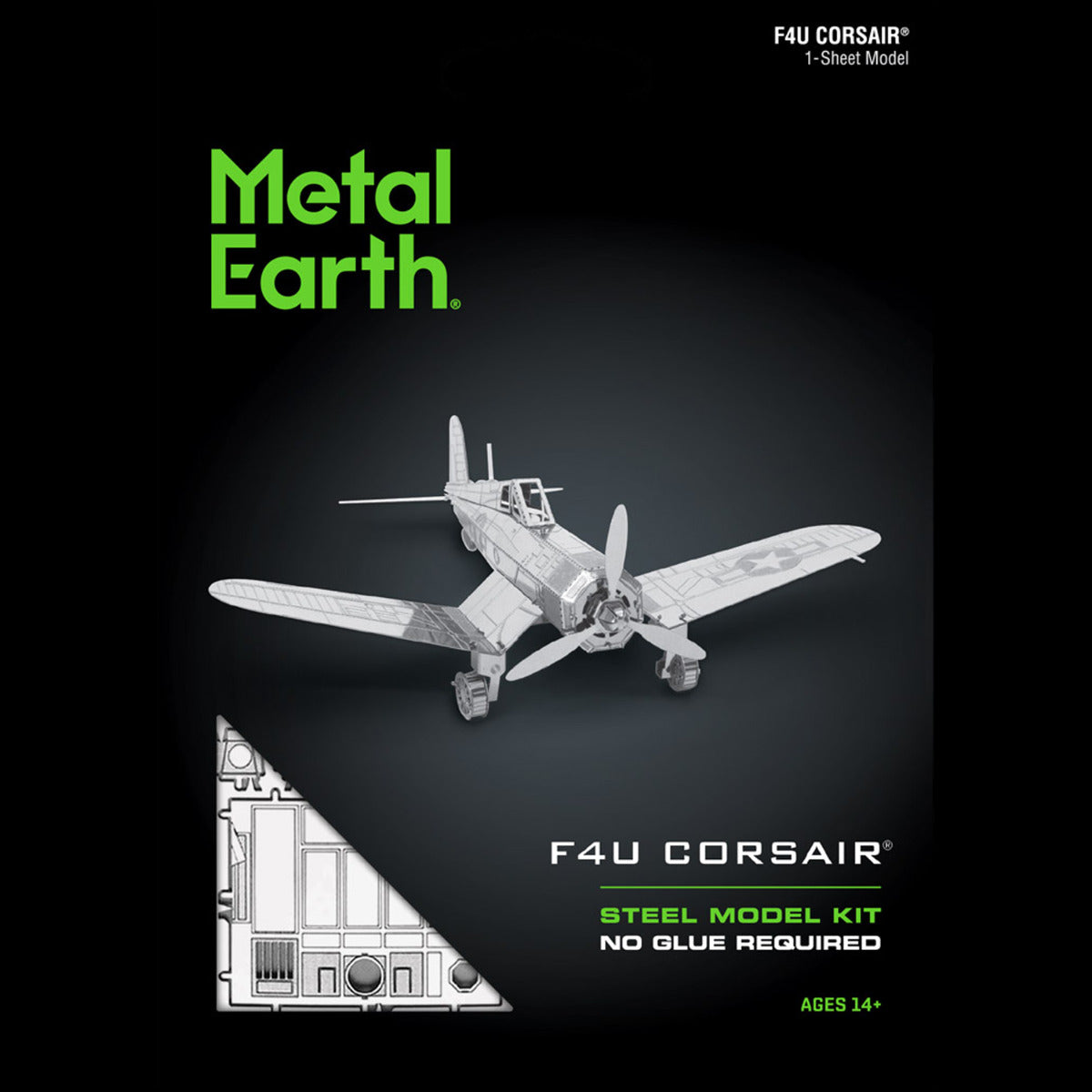 Metal Earth Metallbausätze MMS035 F4U Corsair Flugzeug Metall Modell