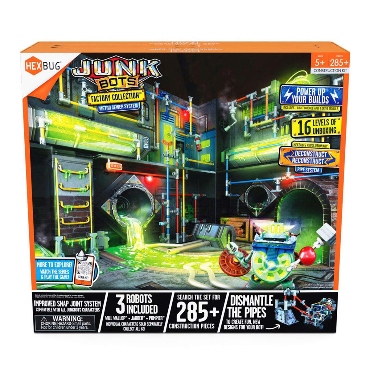 HEXBUG 430-7799 JUNKBOTS Large Factory Habitat - Metro Sewer System Große Fabrik Habitat Metro Kanalisationssystem