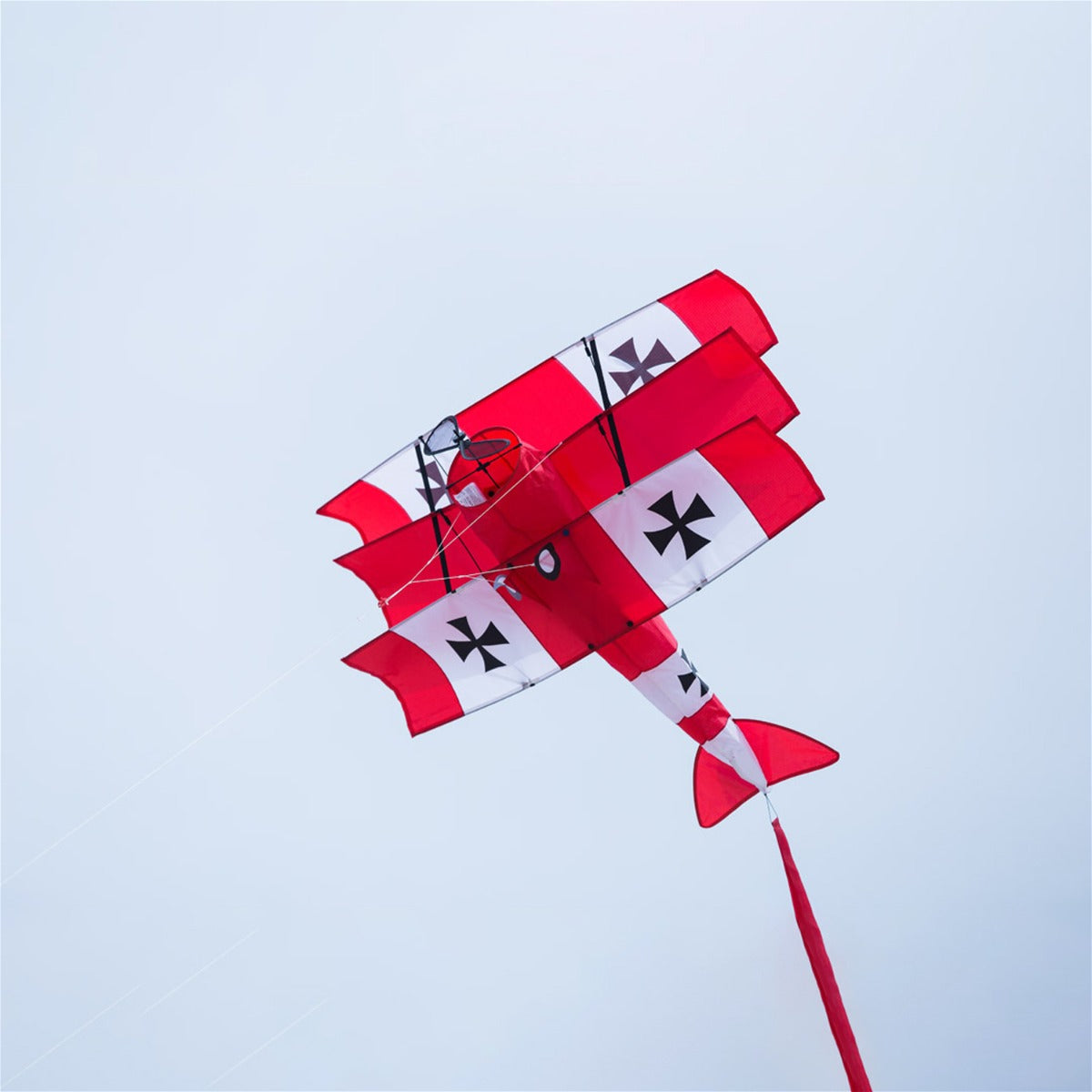 Kinderdrachen Einleiner Red Baron 3D Flugzeug HQ Drachen