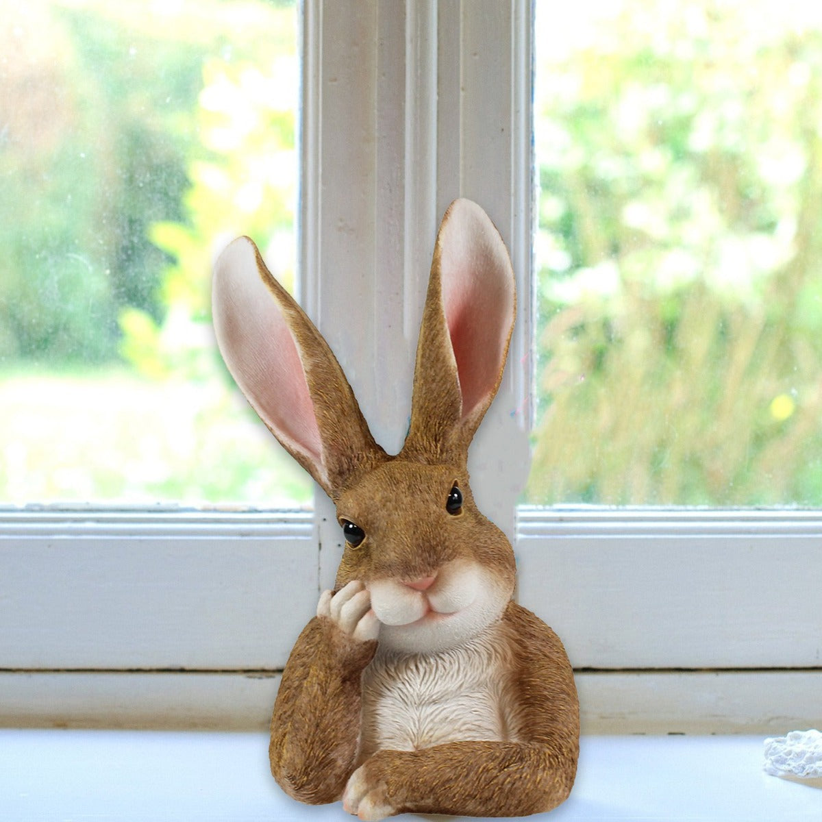 Osterhasen Büste Hasen Figur Hase "Theo nachdenklich" große Osterhasen Deko