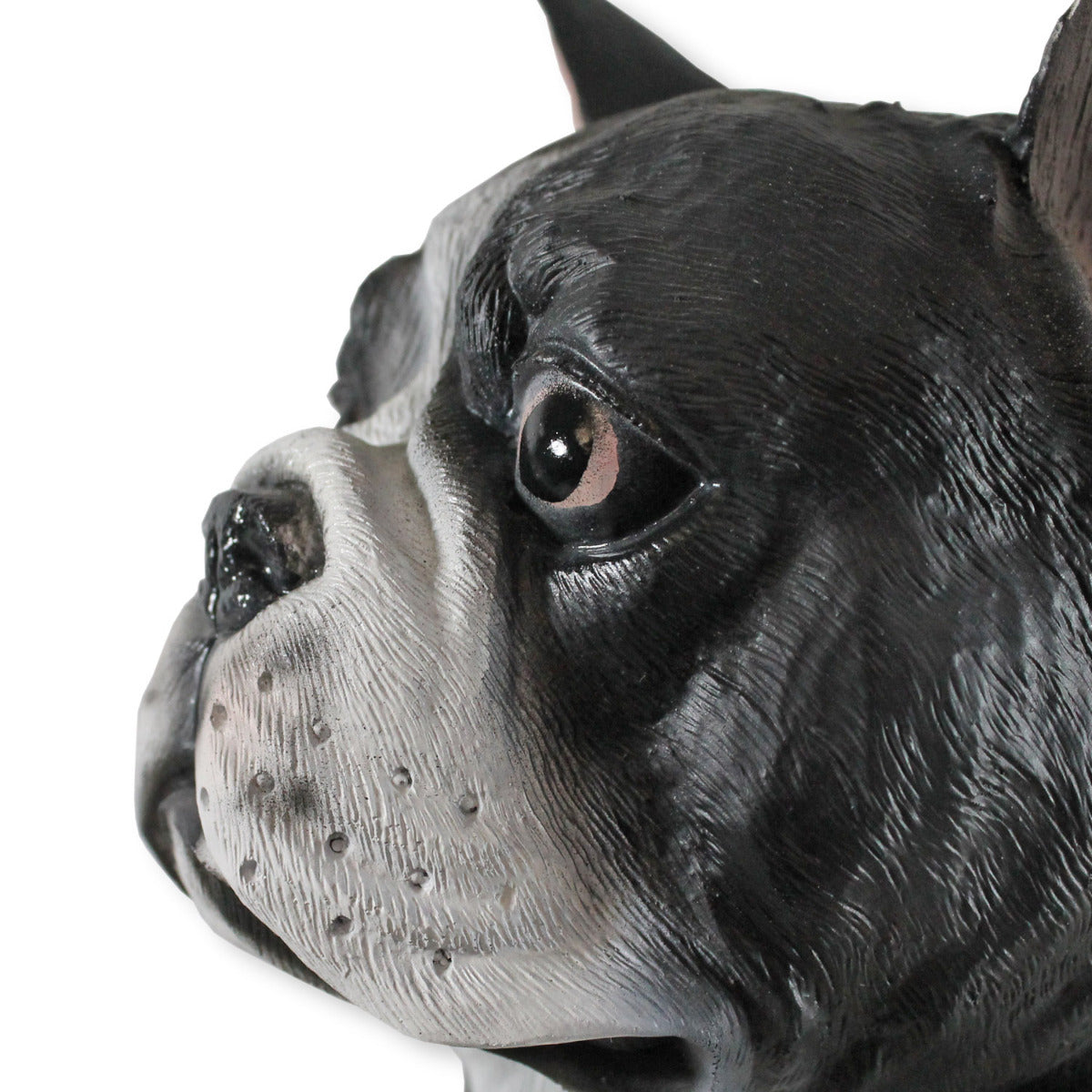 Französische Bulldogge Figur sitzend Hundefiguren lebensecht Dekofigur Hund
