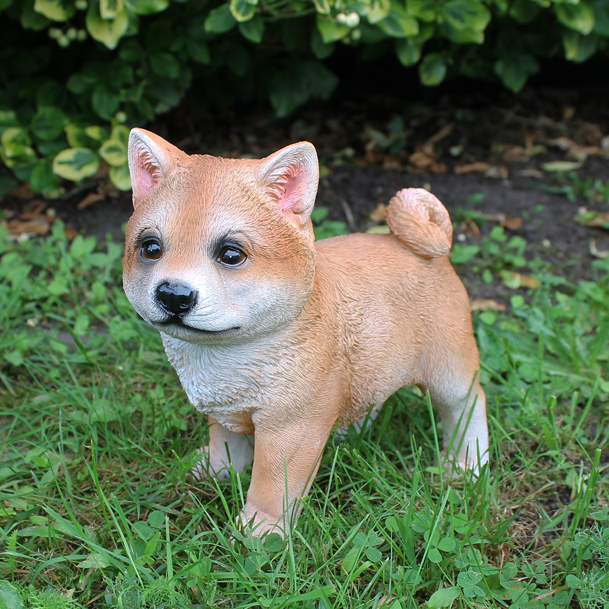 Hunde Figur Shiba Inu stehend Hund Tierfigur Hundefigur