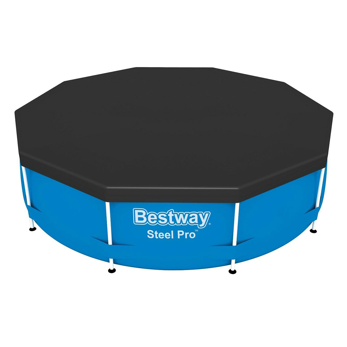 Bestway Flowclear™ PVC-Abdeckplane Ø 305 cm, schwarz, rund