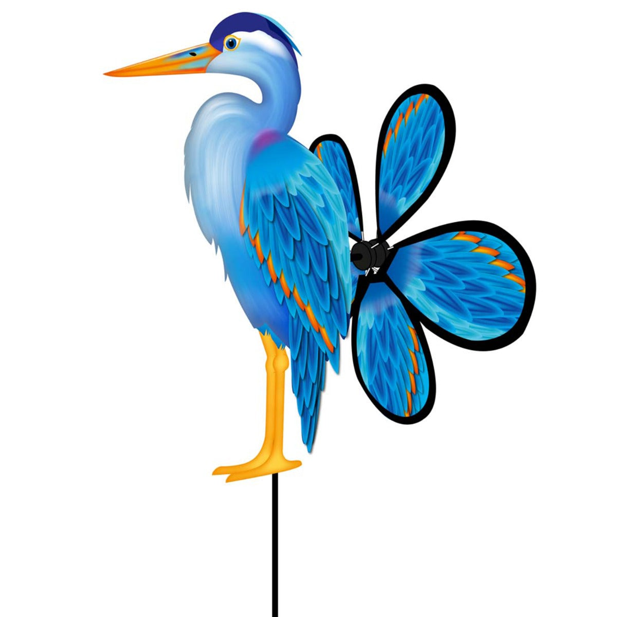 Windrad Windspiel HQ Spin Critter Blue Heron Gartendeko Propeller