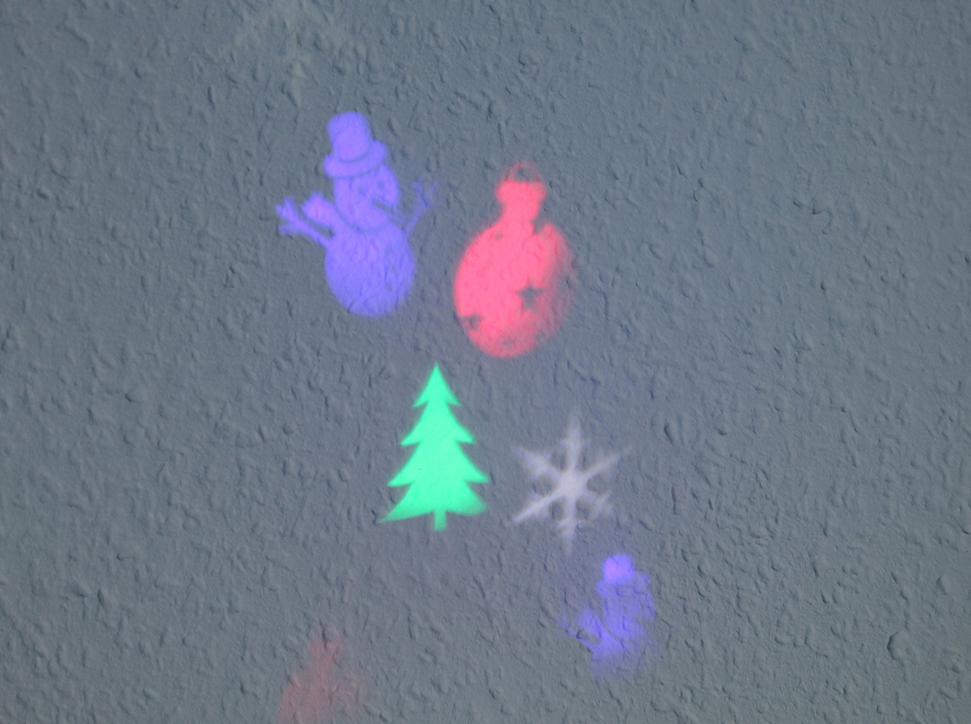 LED Bildprojektor für Innen- und Außenbereich mit 6 Motiv-Schablonen Gartenprojektor Lichtdeko Weihnachtsdeko