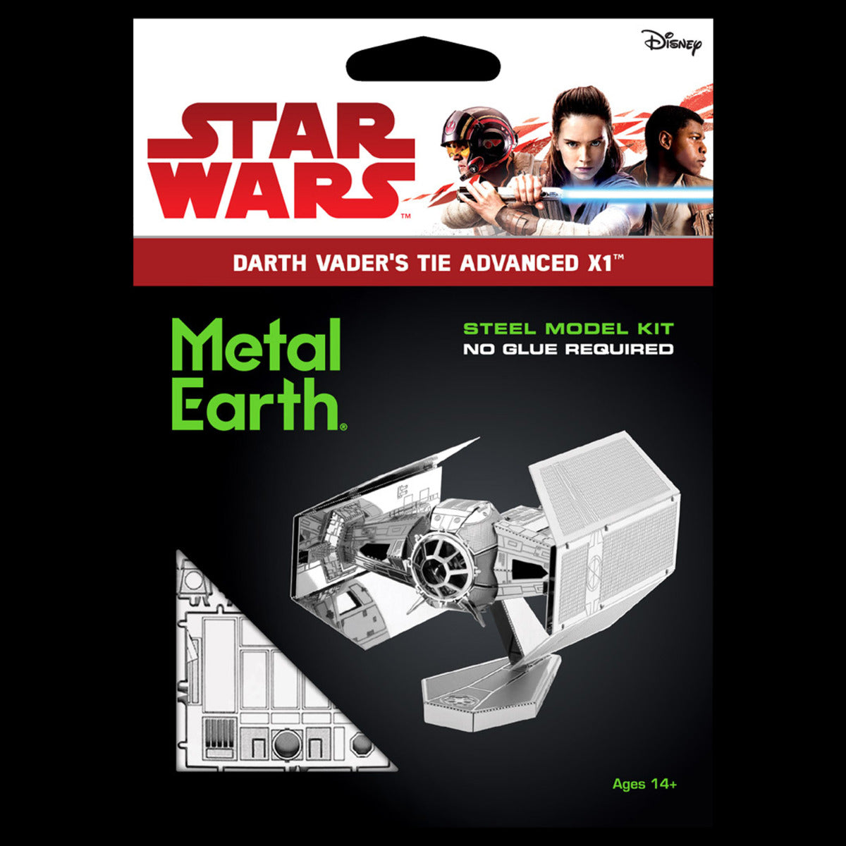 Metal Earth Metallbausätze MMS253 Star Wars Darth Vader’s TIE Fighter Sternjäger Metall Modell