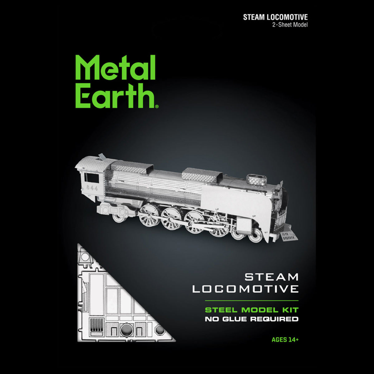 Metal Earth UP844 Steam Locomotive Dampflokomotive MMS033 3D Figur Metallbausatz