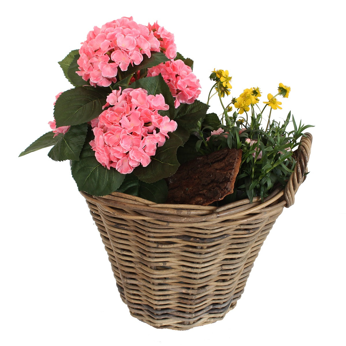 PP Korb Fahrrad Aus Weide | Handgeflochtener Blumenständer | 50 X 27 X 40 Cm | Für Garten & Deko