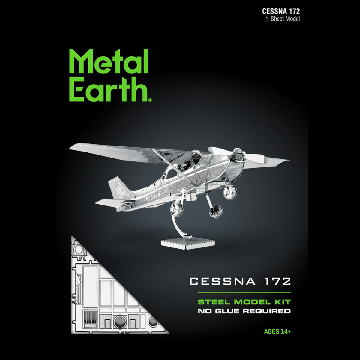 Metal Earth Metallbausätze MMS045 Cessna 172 Flugzeug Metall Modell