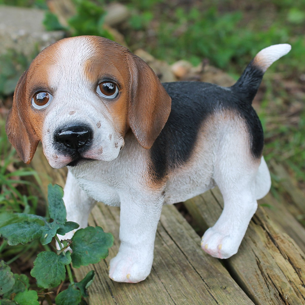 Beagle Figur stehend Hundefigur lebensecht Deko Hundefigur