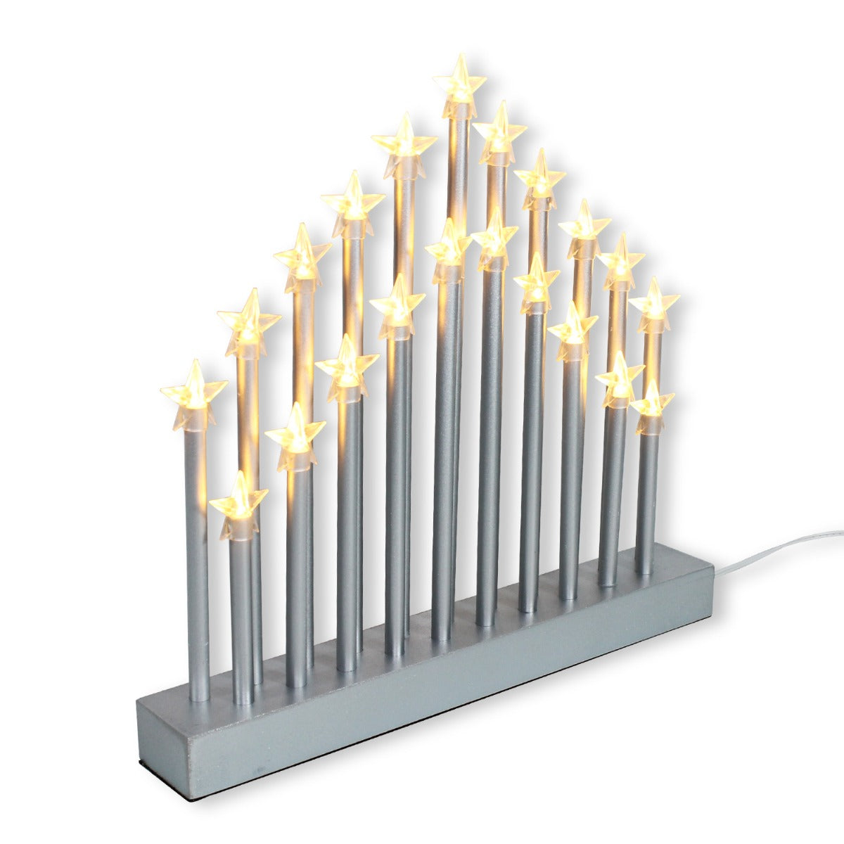 Stimmungsleuchter mit Strom 21 warm weißen LEDs Weihnachts Deko