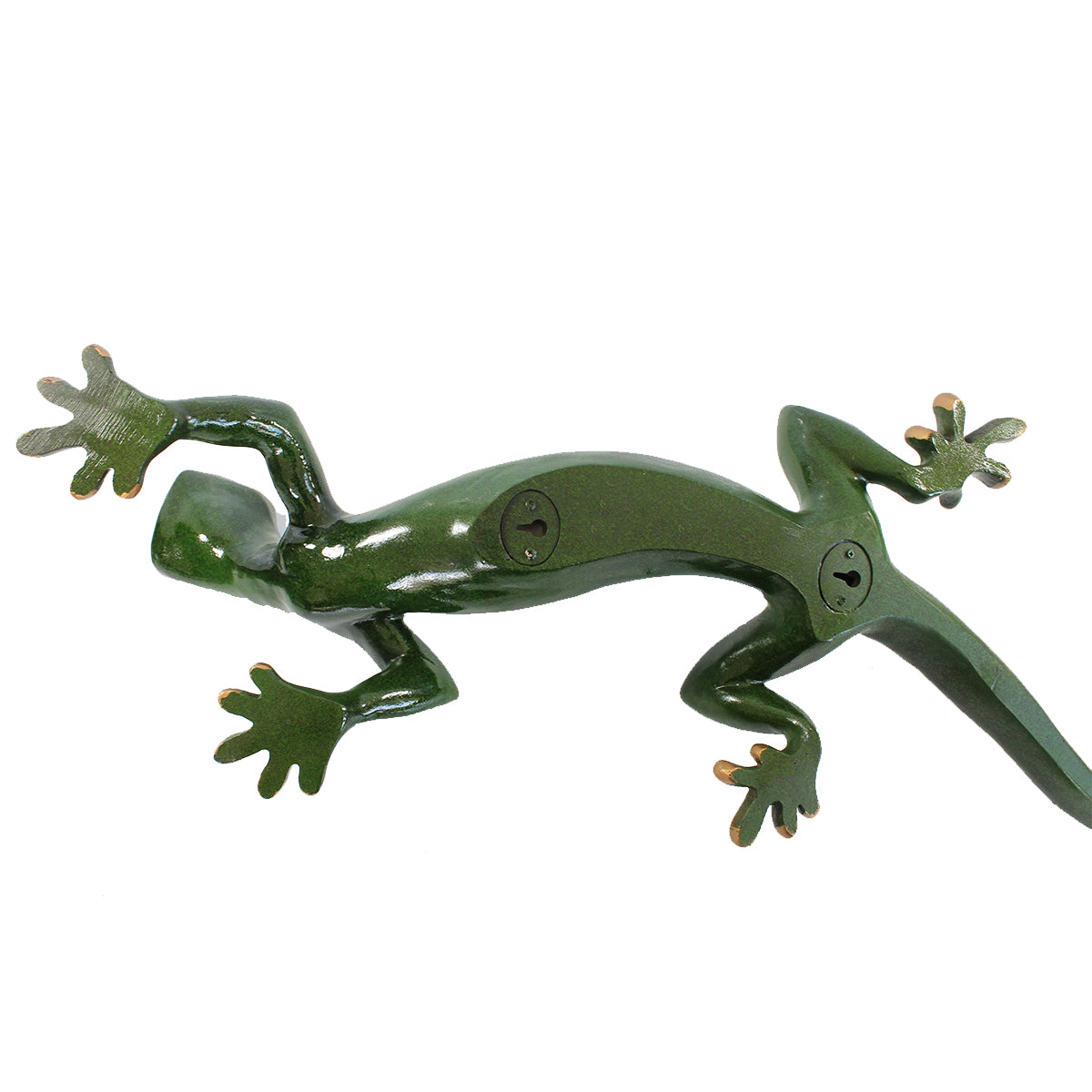 Deko Salamander XL Figur grüne Echse Wandfigur Salamander Reptil Figur