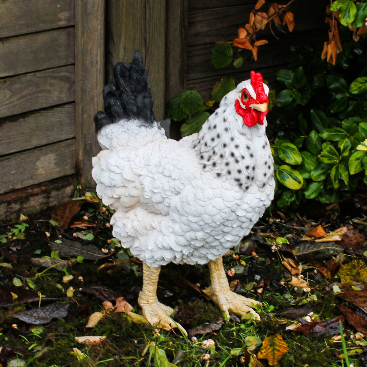 Gartendeko Huhn Figur Weiß 35cm stehend Deko Hühner Deko Hennen