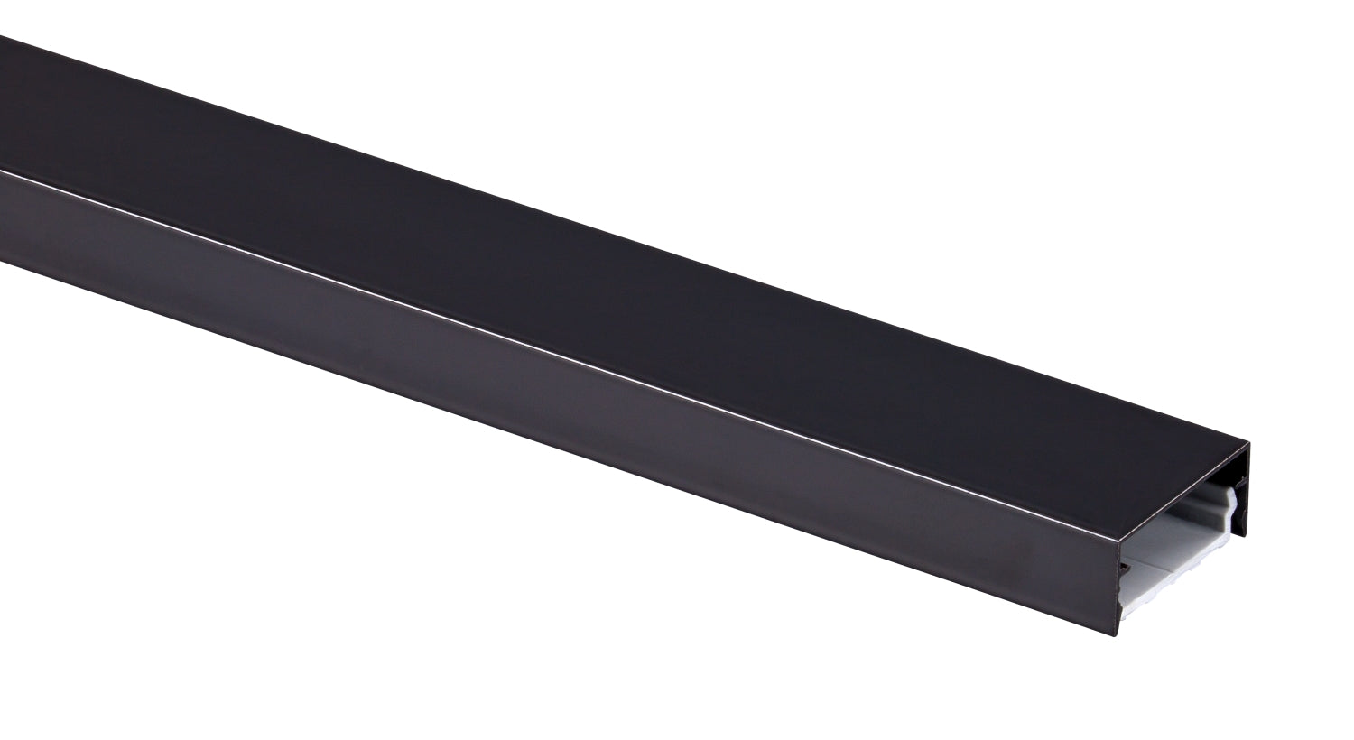 Alu Kabelkanal schwarz eckig 115x5 cm für TV HiFi Computer Lampen Aluminium Abdeckung