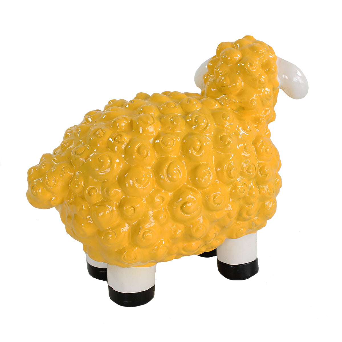 Buntes Deko Schaf gelb Gartenfigur Schaf Dekofigur Schaf lustige Schafe