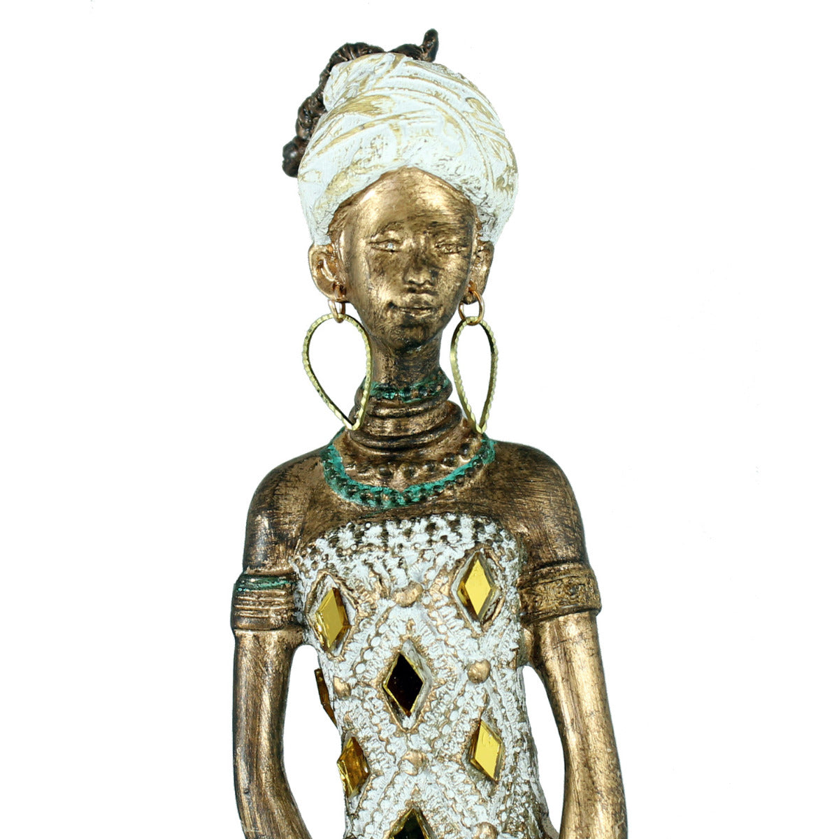 Afrika Deko Figur Frau mit Händen übereinander Afrikanische Dekofiguren