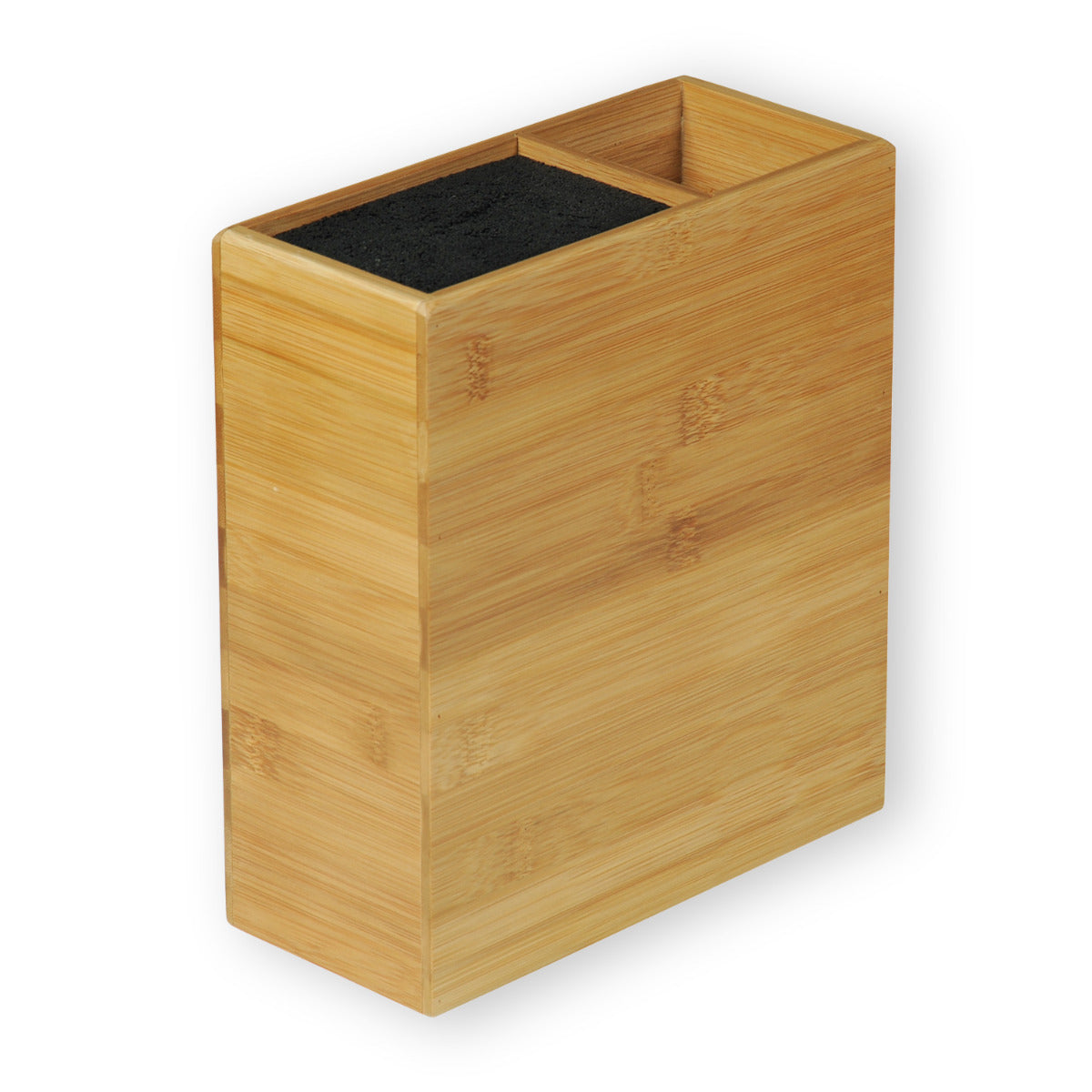 Messerblock ohne Messer mit Utensilienbox aus Bambus Messerblock Holz ohne Messer leicht zu Reinigen