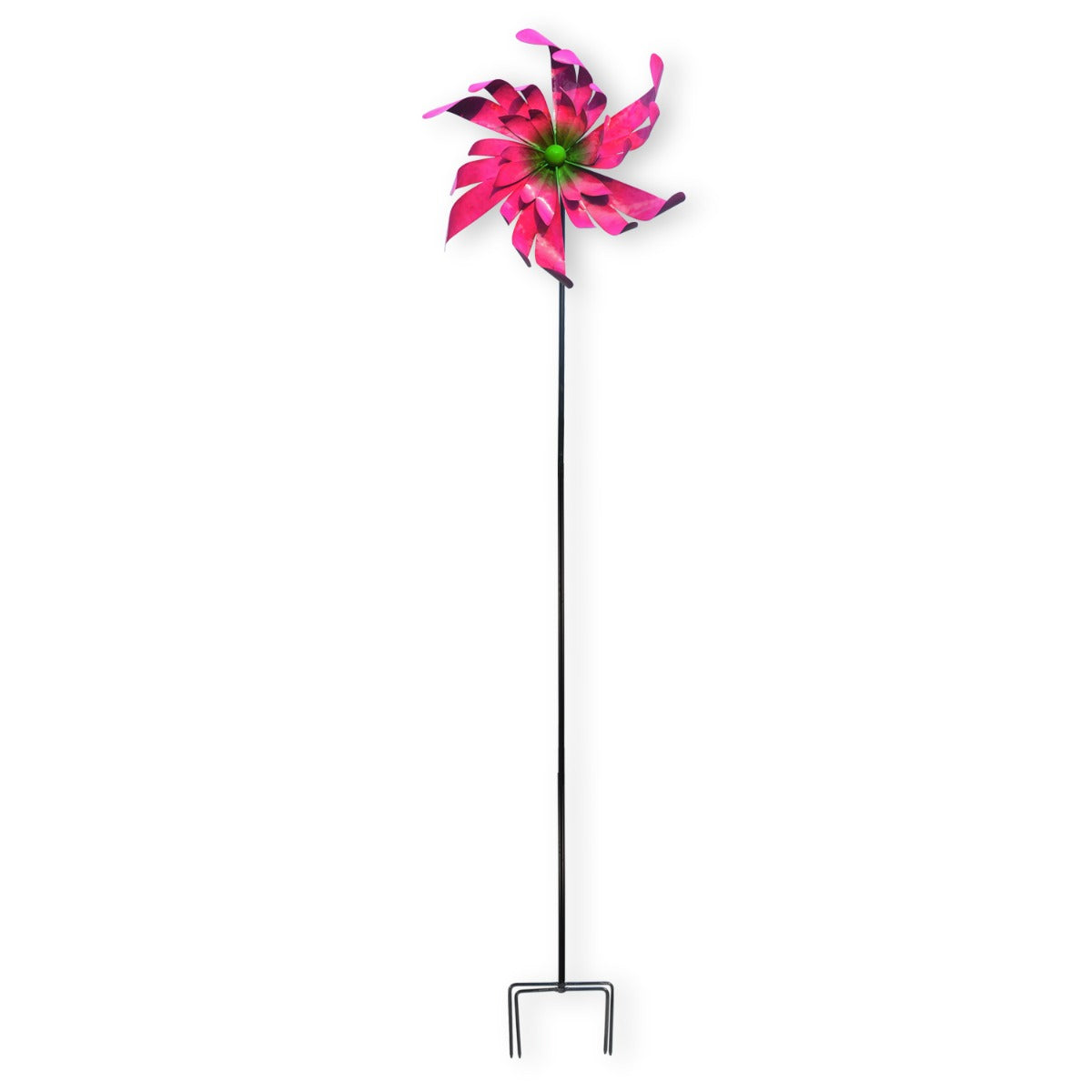 Metallwindrad Pink Shiny Windrad Garten Metall groß Windspiel Gartenstecker