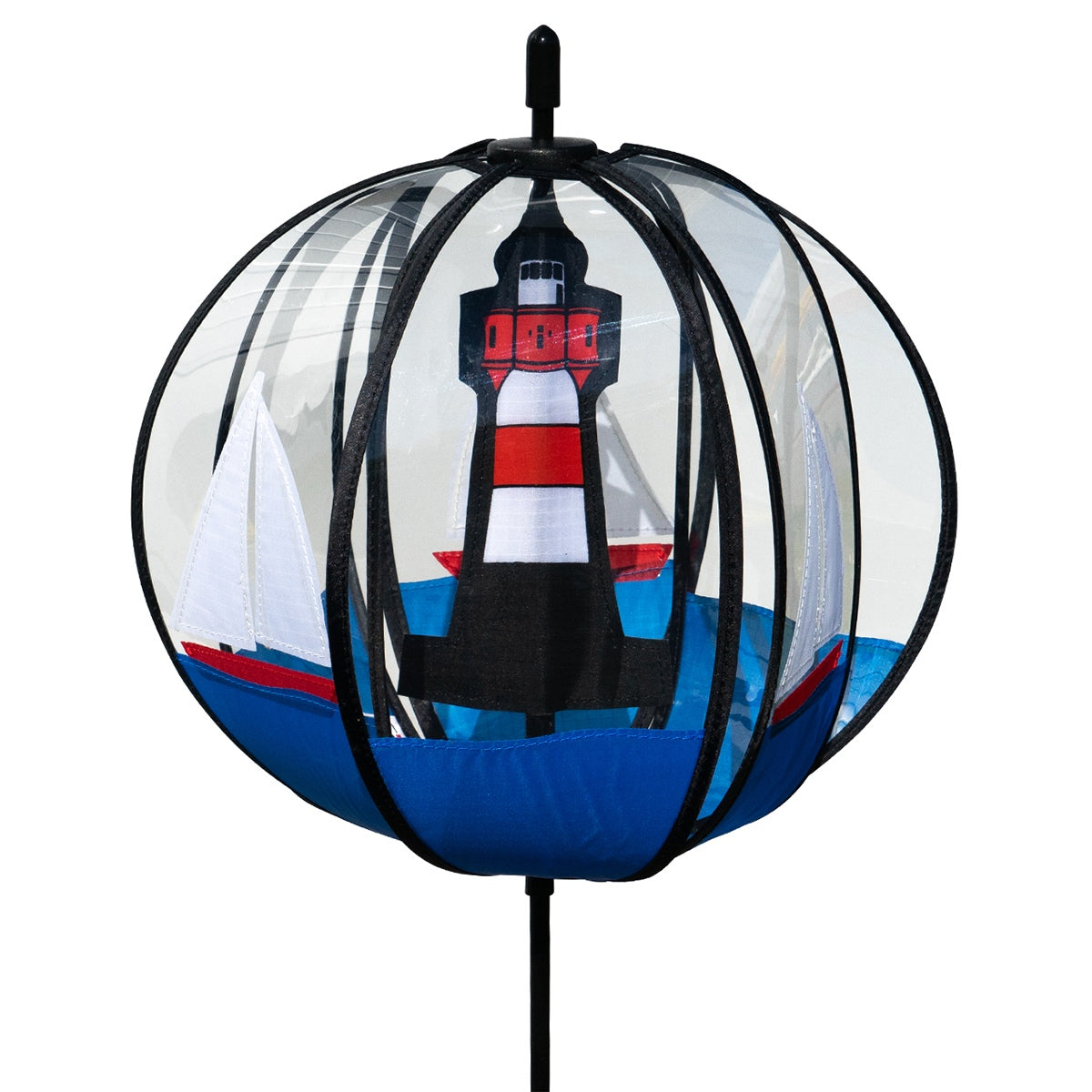 Windspiel Satorn Leuchtturm Roter Sand 28 cm Balloon Garten Dekoration