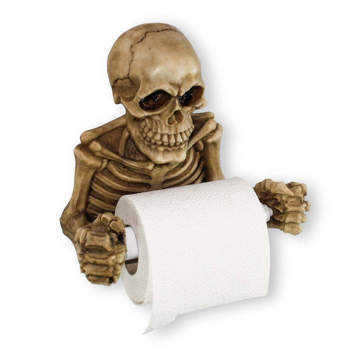 Toilettenpapierhalter Totenkopf Skelett Abroller für Klopapierhalter WC Abroller