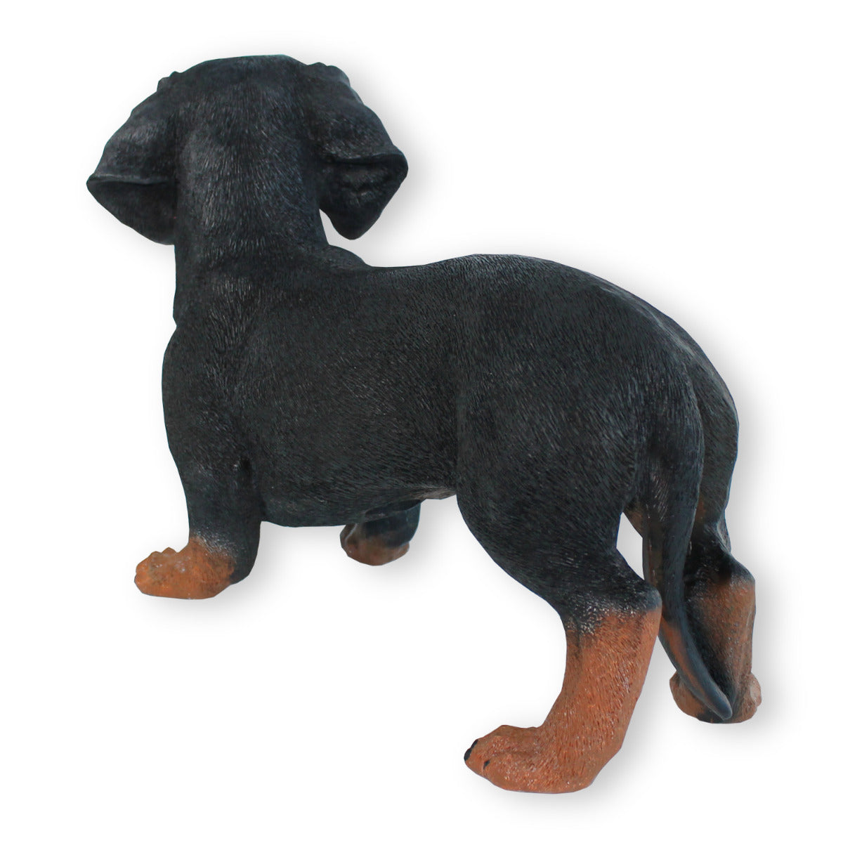 Hundefigur Dackel schwarz stehend Teckel Hund Dachshund Dackel Figur